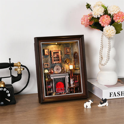 Robotime Book Nook Kit Tailor's Shop DIY Wooden Puzzle Bookshelf Insert Decor Gift for Adults Teens