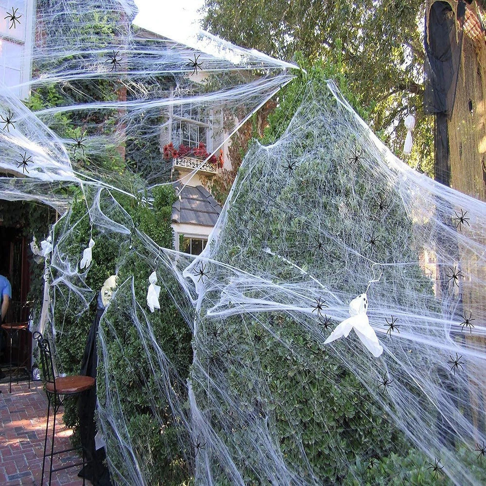 Halloween Decorations – Hanging Skull Ghost or White Spider Web