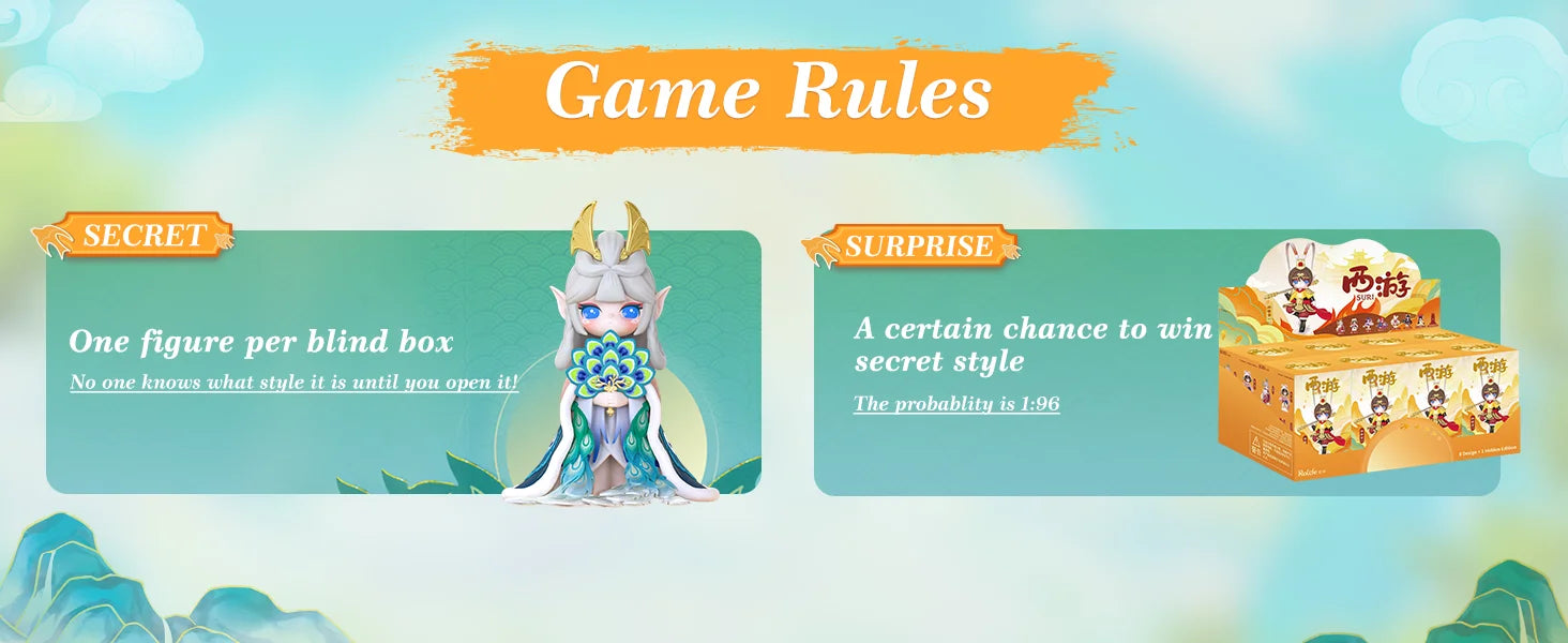 Rolife Suri Blind Box Suri's Journey to the West Action Figure Collectible Doll Toys Surprise Box Gift for Kids Friends Adults