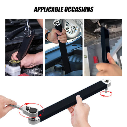 Universal Ratcheting Wrench Extension Bar Adjustable Double Head  Extra Long Heavy Duty Tool For Mechanics And Car Repair