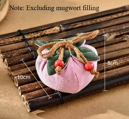 Incense Bag with Persimmon Pendant, Can Be Hung on Rearview Mirror or Car,Blessing Purse,Empty Bag Material Kit for Good Fortune