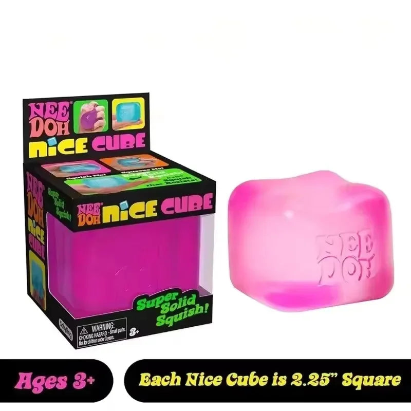 Schylling Needoh pizza Sensory Fidget Cube Stress Relief Squishy Cube Anti-Anxiety Squeeze Toy For Focus ADHD Population
