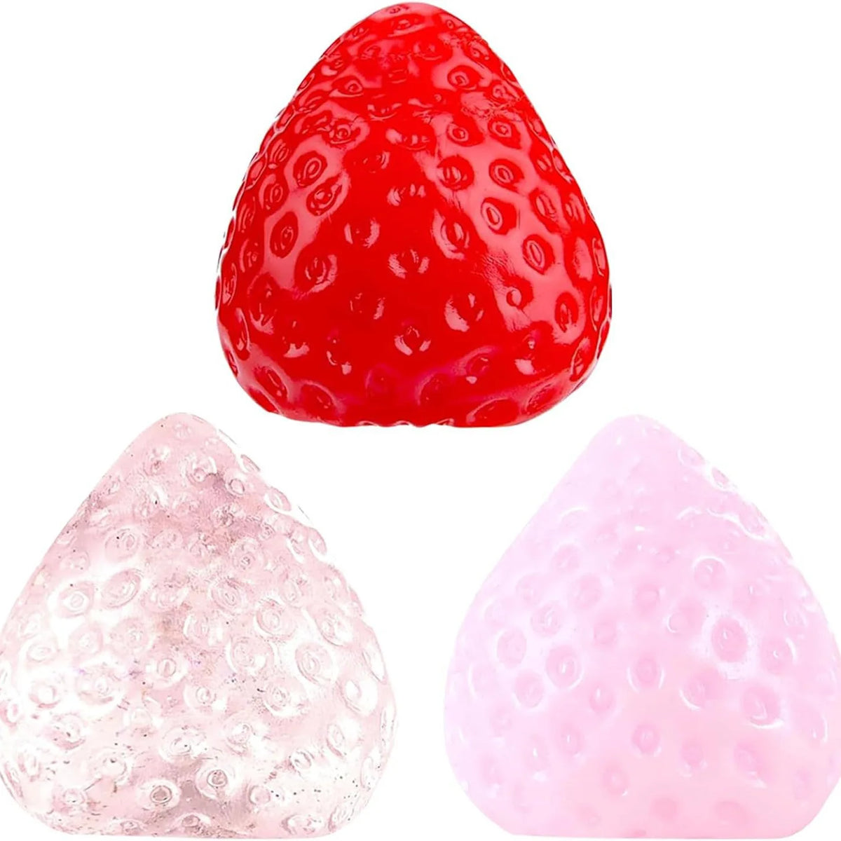 Glossy Simulation Strawberry Maltose Squeeze Toy, Shiny Soft TPR Slow Rebound Squishy Fidget Toy, Stretchable Anxiety Relief Decompression Toy for Kids & Adults, Office Home Stress Relief, Party Favors & Cute Fruit Gifts
