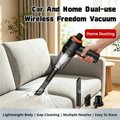 2-in-1 Cordless Car Vacuum & Air Duster Portable Rechargeable for Car & Home