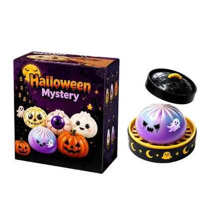 5.5 cm Halloween Dumpling Squishy Toy in Steamer, Slow-Rising Squeeze Toy
