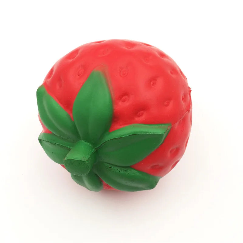 Slow Rebound Strawberry Squishy Toy – Realistic Fruit Stress Relief Squeeze Ornament, 12cm