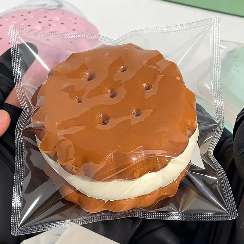 Squishy Sticky Tower Cookies Soft and Stretchy Relaxation Toys | Ultra-Soft Stress-Relief Squeeze Toy, a Cute and Kid-Friendly Biscuit-Like Sensory Stress Ball with a Unique Design, Perfect as a Gift to Relive Anxiety, Suitab