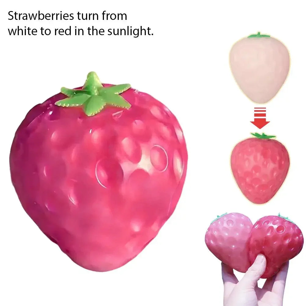 Strawberry Mango Pinch Music Color Change Slow Rebound Release Stress Relieving Ball Stress Relieving Toy Artifact