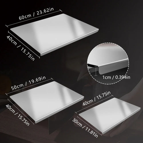 304 Stainless Steel Cutting Board Butcher Block Household Rolling Board Kitchen Supplies Food Preparation Meal Prep Tools