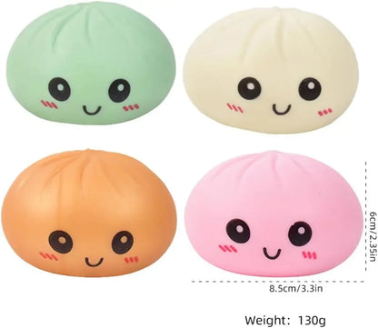Dumpling Squishy Toy Slow Rising Maltose Fidget Random Color 1/2/4/12 Pack