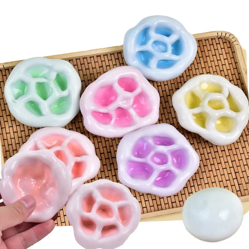 Shapeable Vacuum Squishies Sand Ball Grape Stress Ball Stress Relief Noisy Ball Desktop Squeezing Soothing Toy Birthday Gift