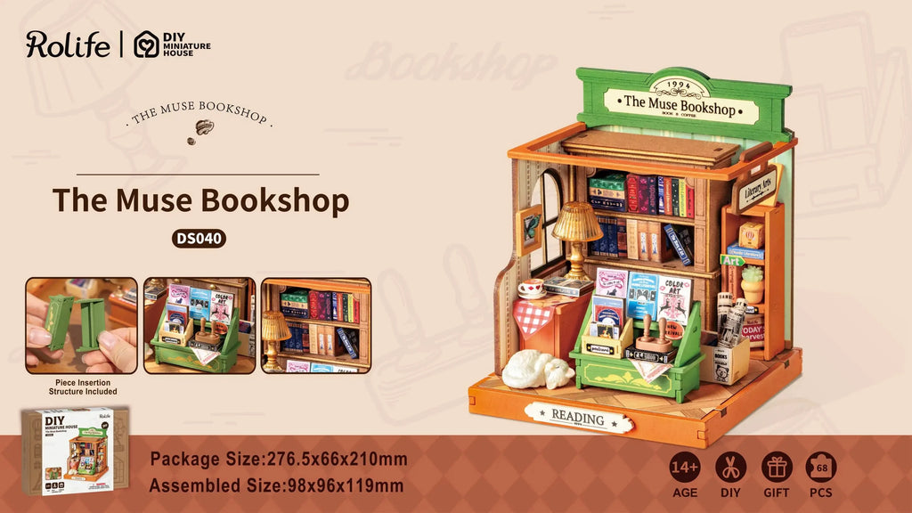 Robotime Rolife Miniature Dollhouse Kit for Kids Girls Wooden Toy Building Set Family Gift 4 Designs