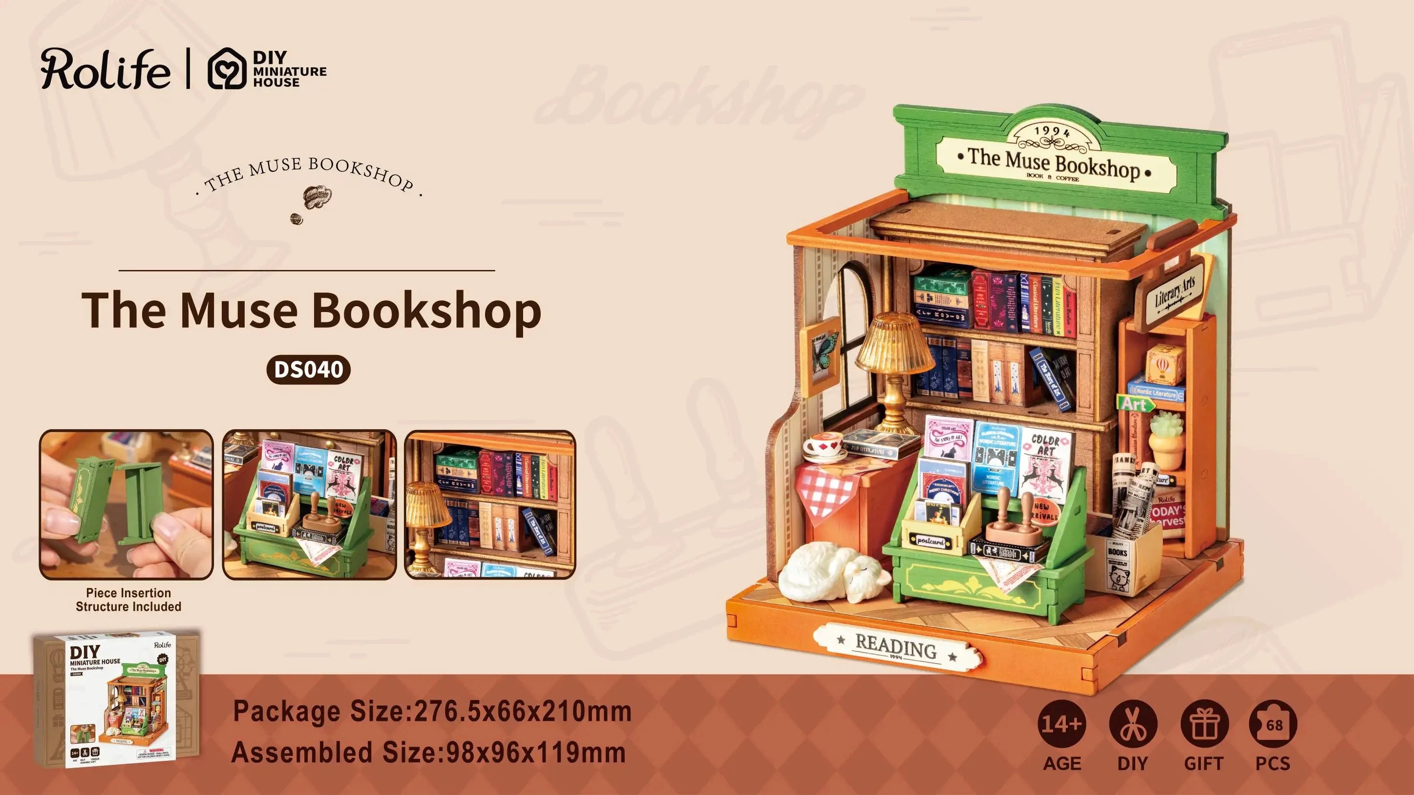 Robotime Rolife Miniature Dollhouse Kit for Kids Girls Wooden Toy Building Set Family Gift 4 Designs