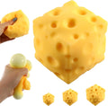 Big Cheese Squishy (10cm), Jumbo Squishy Cheese Block Stress Relief Fidget Toy,Large Size Viral Squeeze Toys for Holiday & Birthday Gifts (4 Inch)