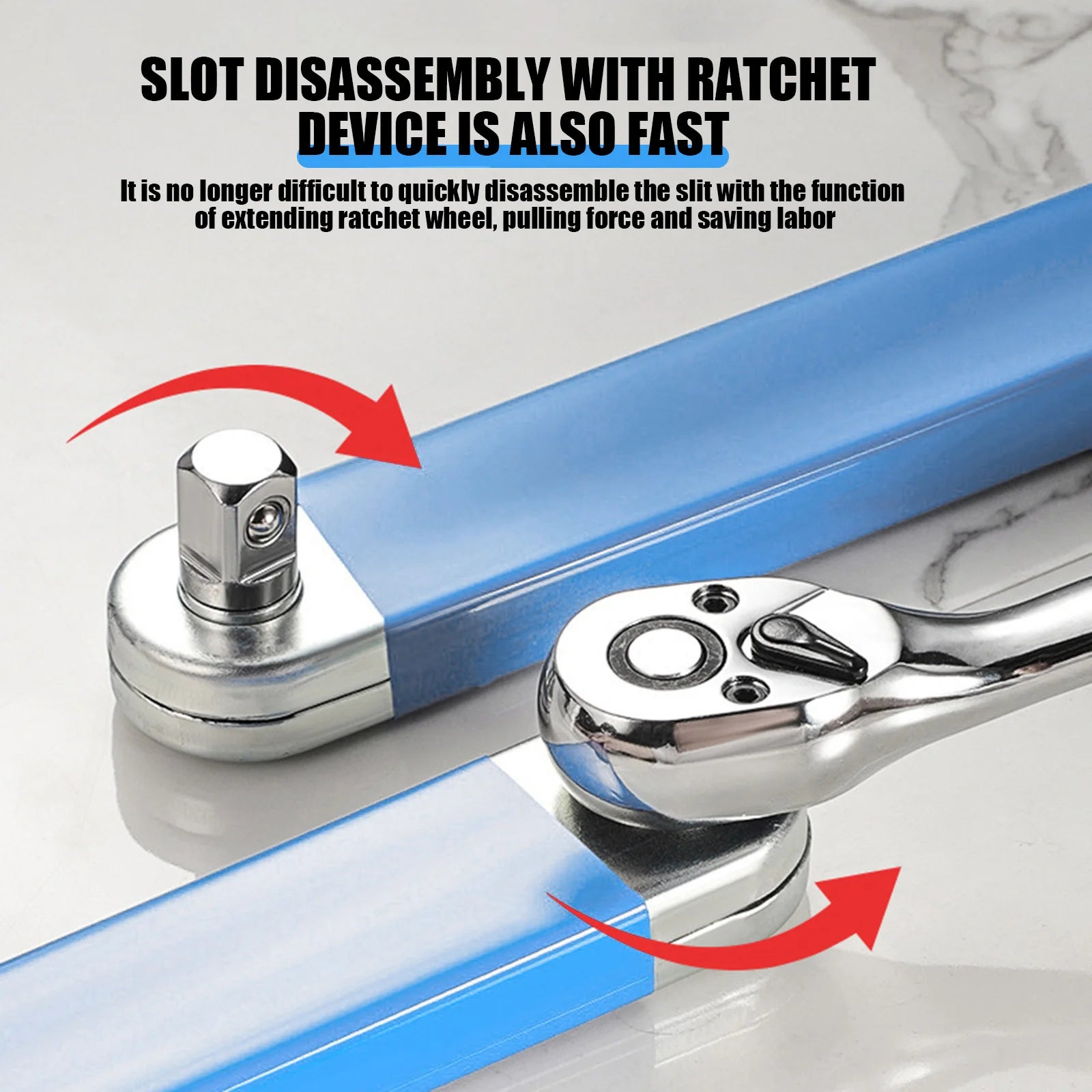 Universal Ratcheting Wrench Extension Bar Adjustable Double Head  Extra Long Heavy Duty Tool For Mechanics And Car Repair
