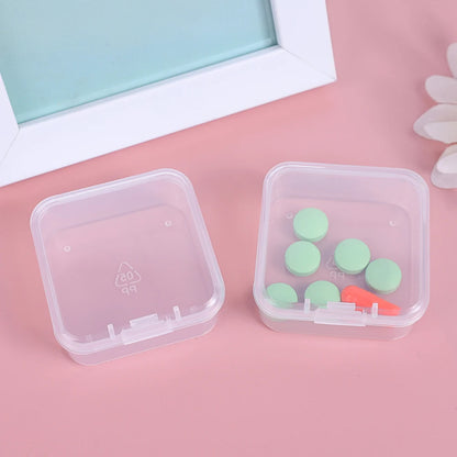 60/6PCS Mini Storage Box Transparent Plastic Jewelry Storage Box Container Portable Earring Ring Earplugs Packaging Storage 2042