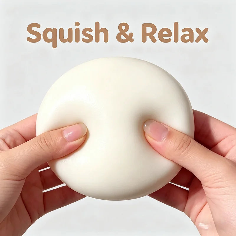 Squeeze Toys Milk Cake Squeeze Taba Soft Toy, Cute Milky White Squeeze Toy, Finger Toy, Stress Relief Toy, Soft Girl Birthday Gift Toy