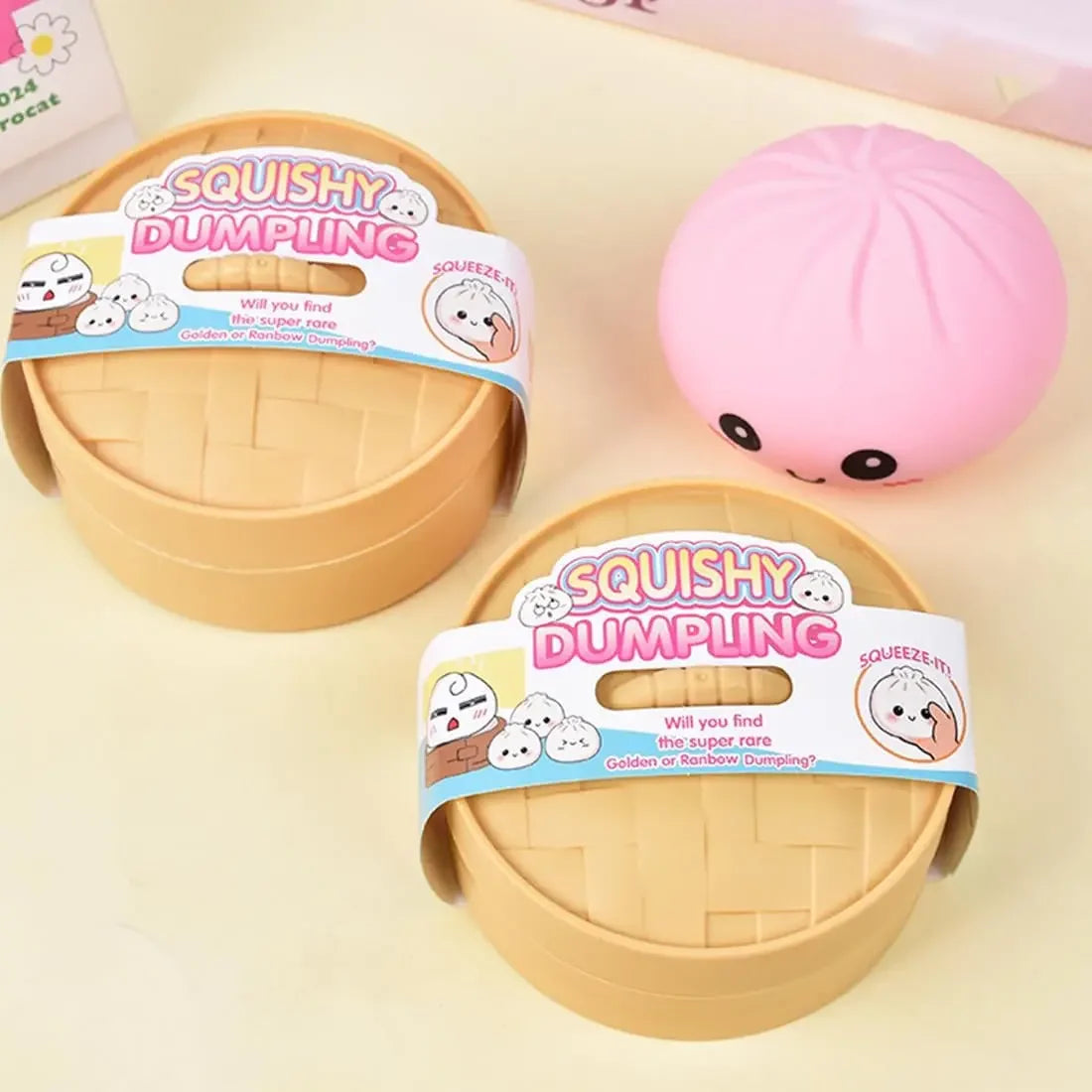 Giant Dumpling Mystery Box: Random Color Glitter Squishy Toy, Maltose Texture Slow Rising Stress Ball, Aesthetic Desk Toys