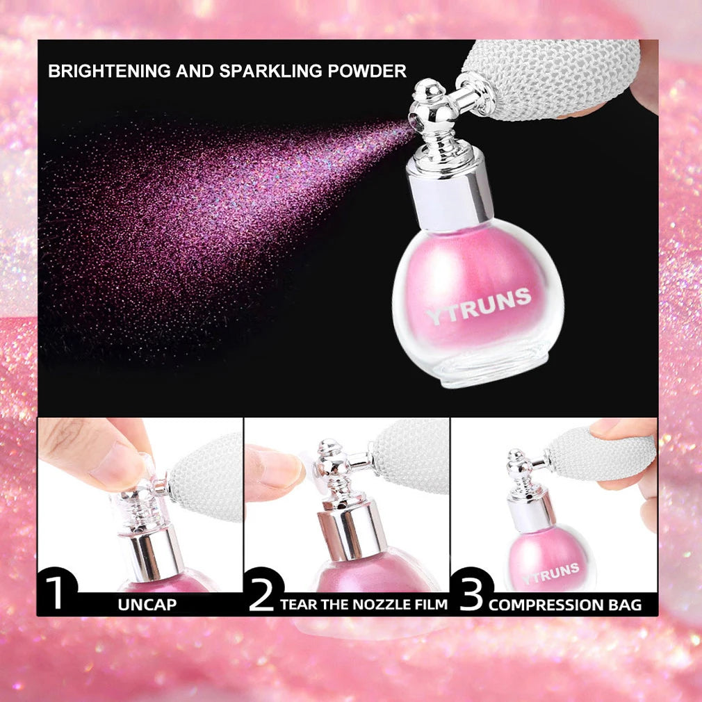 Star Glitter Spray, Body Makeup Highlighter, 3D Glitter Laser Fine Powder, Suitable For Performance And Dance, Clavicle And Body