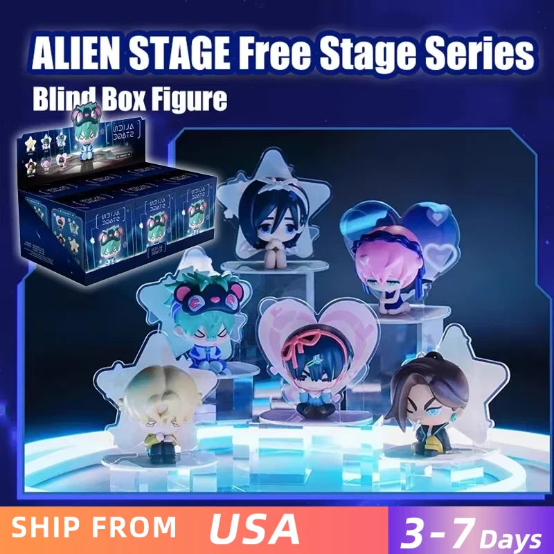 6PCS Blind Box Alien Stage Free Stage Series TILL Two-dimensional Animation Peripherals Collection Model Doll Surprise Gifts Toy