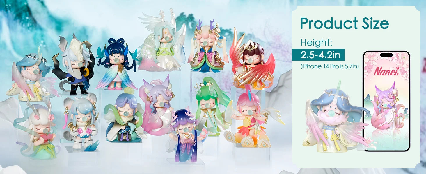 Rolife Nanci Blind Box Oriental Mythological Creatures Action Figure Collectible Doll Toys Surprise Box for Kids Friends Adults