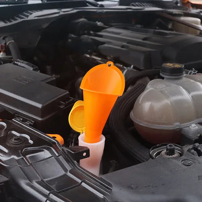 Car Long Stem Funnel Gasoline Oil Fuel Filling Tool Anti-splash Plastic Funnel Motorcycle Refueling Tools Auto Accessories