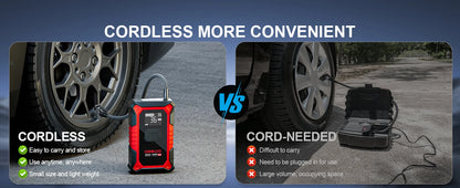 GOOLOO A3 Jump Starter with Air Compressor, 3000A Portable Car Battery Booster (9.0 Gas/6.5L Diesel) with 150PSI Auto-Shutoff Ti