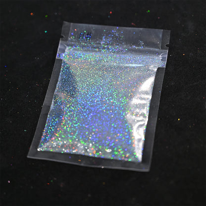 Laser Holographic Rainbow Nail Glitter 0.2MM Sparkly Nails Glitter Powder 10G/5G Dazzling Glitter Dust DIY Nail Art Decoration