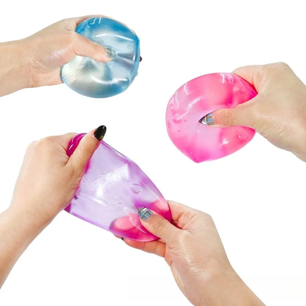 Ice Cube Squishy Fidget Toy Soft Sensory Squeeze 1pc Orange Pink Purple Blue