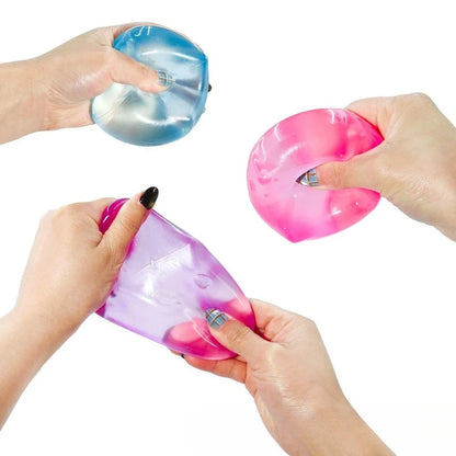 Ice Cube Squishy Fidget Toy Soft Sensory Squeeze 1pc Orange Pink Purple Blue