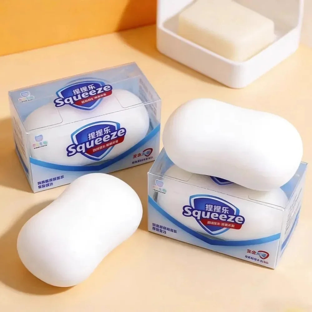 Soap Ball Squishy Soap Stress Ball Fidget Toy Crunchy Squeeze Ball Round Blocks Filled ASMR Anti Stress Toys for Adults