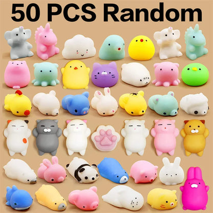 5–50 PCS Party Favors Mini Mochi Squishy Squeeze Toys, Random Assortment