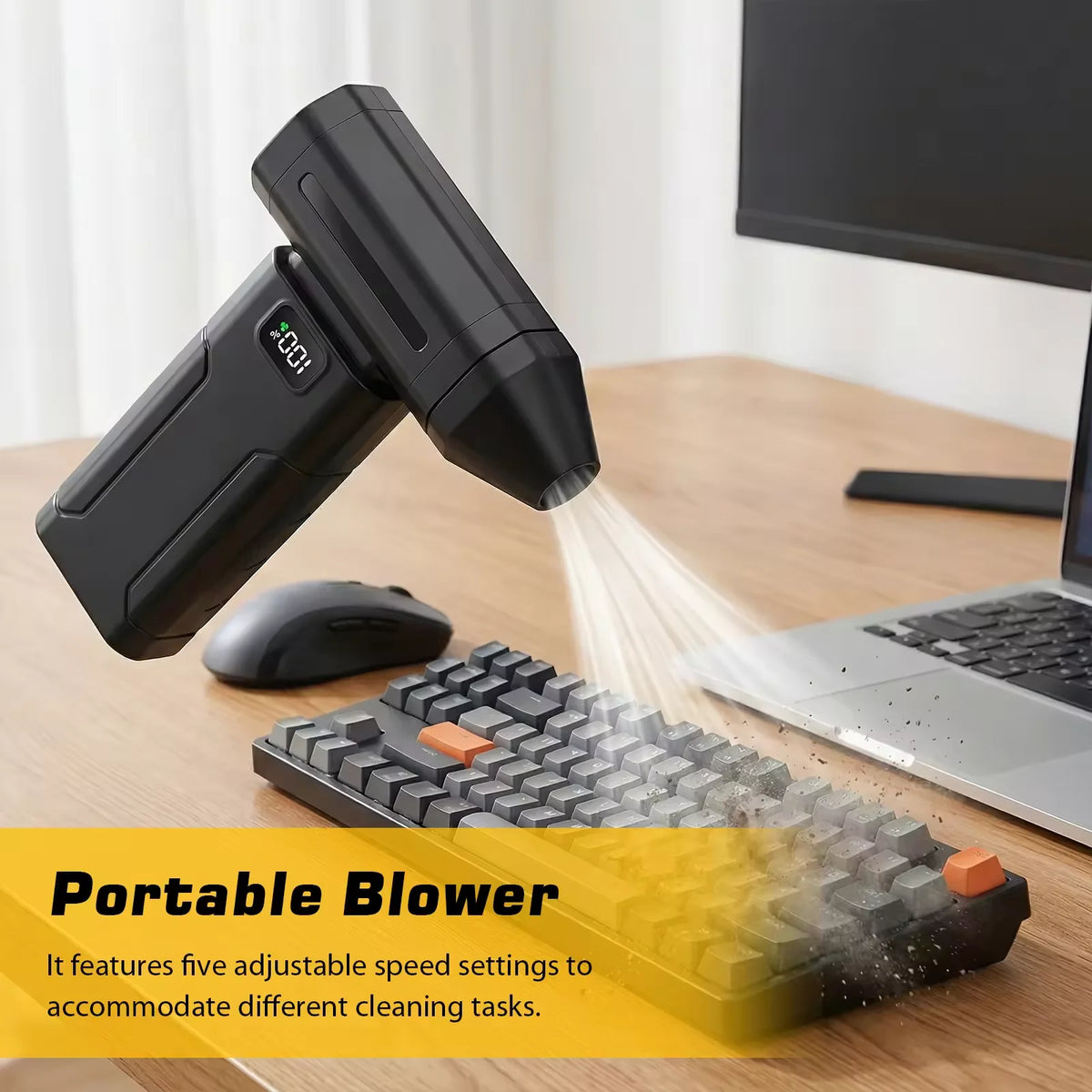 160000 RPM Electric Air Duster Cordless Blower for Car Keyboard PC Home Cleaning