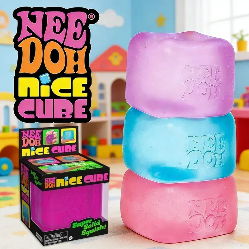 2026 Hot Schylling Needoh Nice Cube Stress Relief Sensory Toy for ADHD Focus and Anxiety Unisex Fidget Tool Soft Squishy Desk