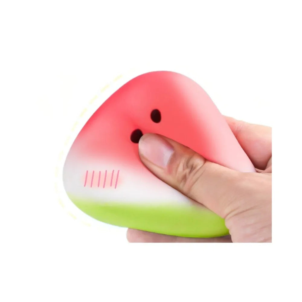 Relaxing Toy Summer Watermelon Slow Rising Squishy Toy, Cute Fruit Shape Stress Relief Decompression Toy for Back to School Season, Soft Squeeze Anxiety Release Gadget for Adults