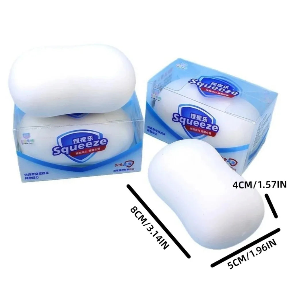Soap Ball Squishy Soap Stress Ball Fidget Toy Crunchy Squeeze Ball Round Blocks Filled ASMR Anti Stress Toys for Adults