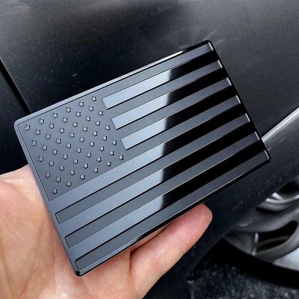 Durable Aluminum American Flag Decal 2Pcs Never Fade Scratch Proof Car Sticker 3D USA Flag Emblem For Truck Motorcycle 12x7.5cm