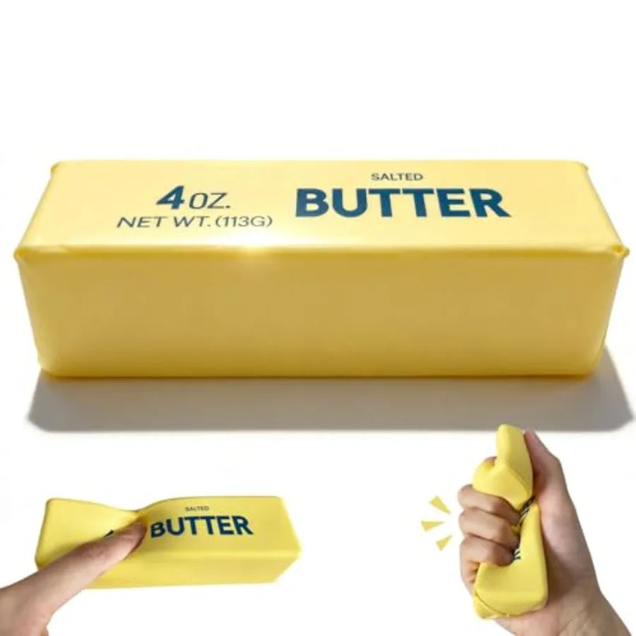 New product tasting price Slow Rebound Cute Butter Squeeze Stress Balls, 2026 New Realistic Soft Butter Stick Fidget Toy, Slow