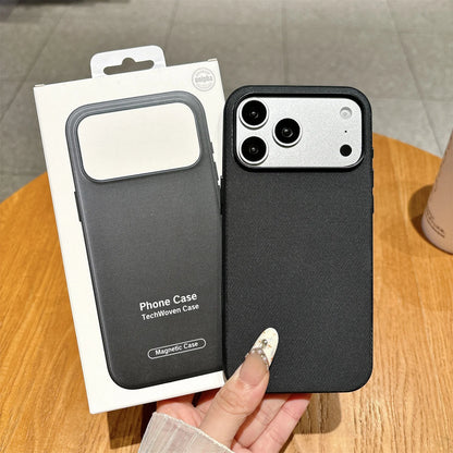 Magnetic Woven Phone Case for iPhone 18 17 16 15 Pro Max MagSafe Cover