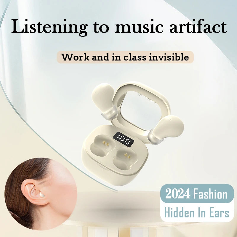 SHUKE SK19 Mini Invisible Earbuds Bluetooth 5.3 – Sleep & Sport, IPX5 Waterproof, 480H Standby