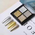Elegant Mirror Chrome Effect Glitter Powder Metallic Dust Holographic Manicure Decoration Reflective Gold Silver for Nail Art