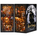 Robotime Book Nook Kit Dark Family Gothic Halloween DIY Wooden Puzzle Bookshelf Insert Decor Gift