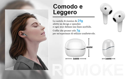 Wireless Earbuds Bluetooth 5.3 In-Ear Headphones Dual ENC Mic 35H Playtime Sport Waterproof