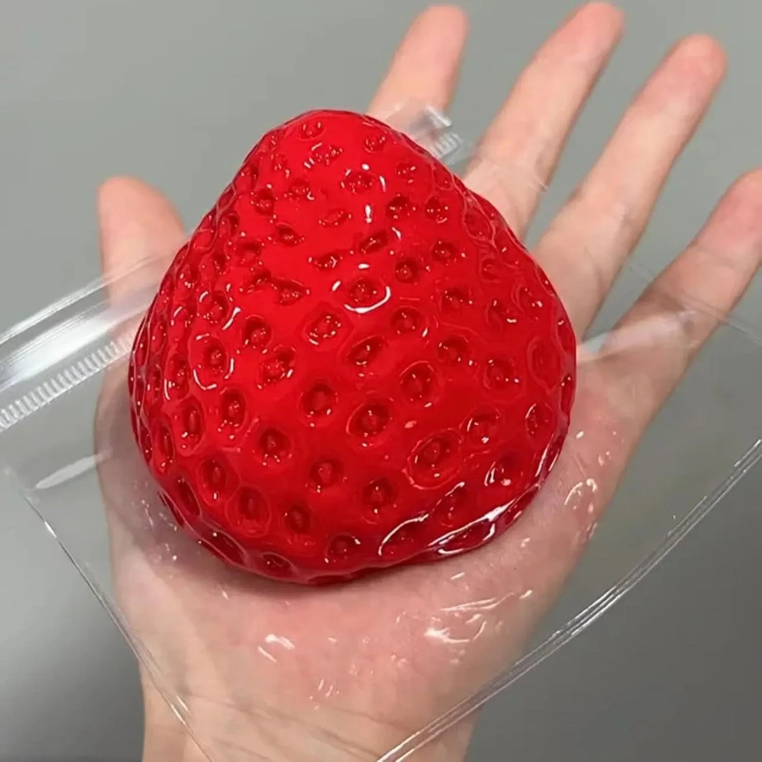 1pcs Taba Squishies Strawberry Fruit Squeeze Toys Kawaii Sticky Stress Fidget Toy Gift Perfect Desk Accessory for Kids Adults