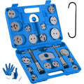 Brake Caliper Compression Tool 24-Piece Heavy Duty Disc Brake Piston Rewind Set with Case