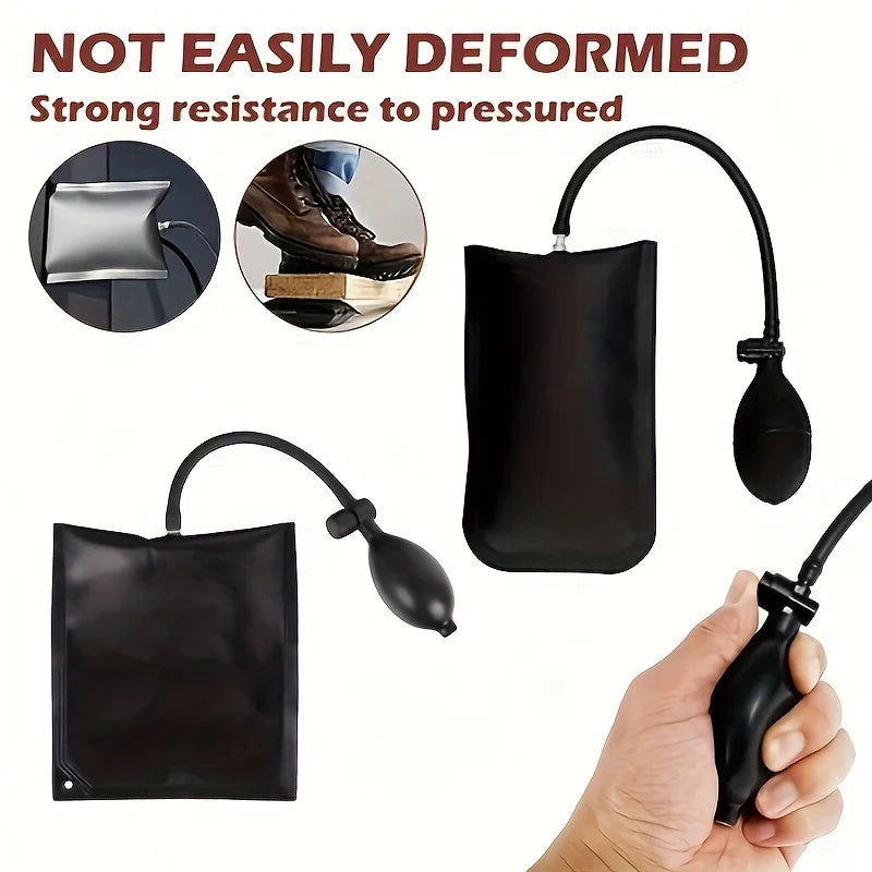Car Door Tool Kit Inflatable Air Pump Auto Window Door Open Fixing Gripper Tools with Long Reach Kits & Carrying Bag