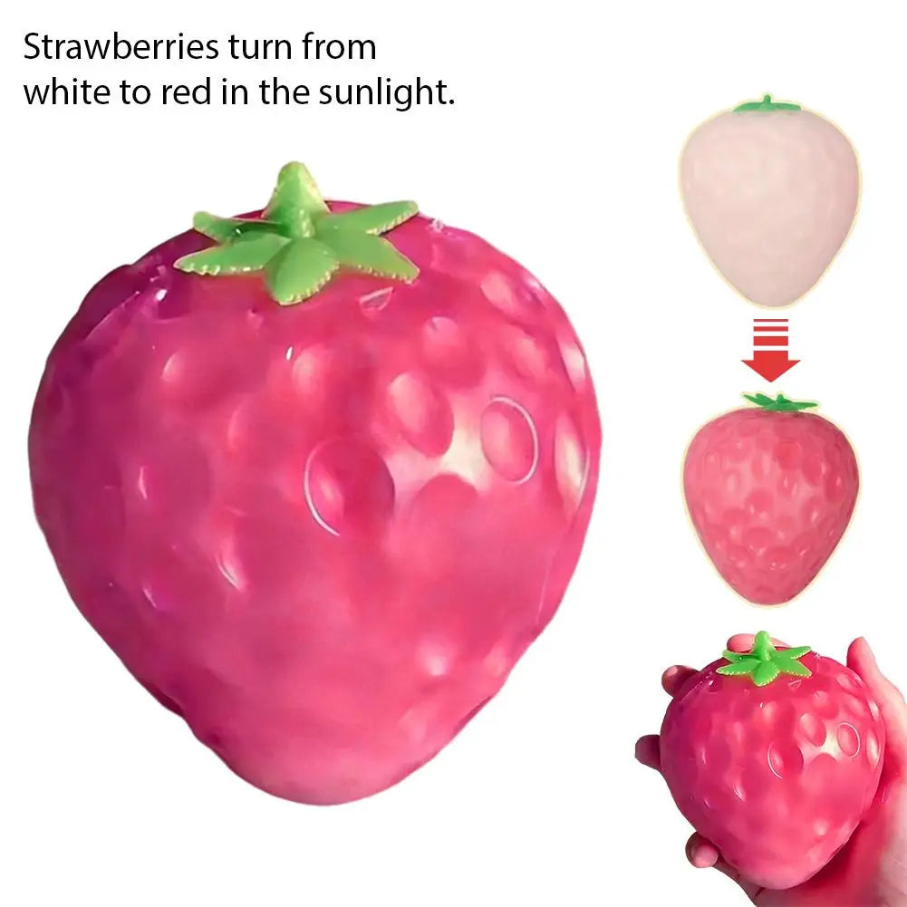 Strawberry Mango Pinch Music Color Change Slow Rebound Release Stress Relieving Ball Stress Relieving Toy Artifact