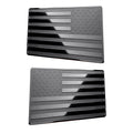Durable Aluminum American Flag Decal 2Pcs Never Fade Scratch Proof Car Sticker 3D USA Flag Emblem For Truck Motorcycle 12x7.5cm