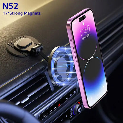 Metal Magnetic Car Phone Holder for MagSafe 360° Foldable Dashboard Mount