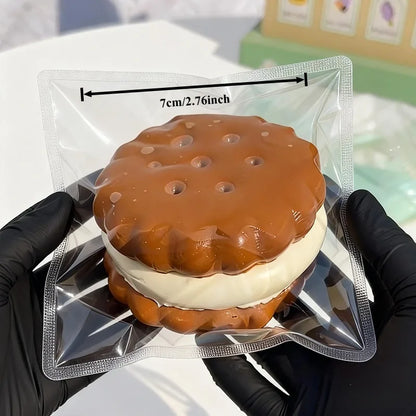 Squishy Sticky Tower Cookies – Ultra-Soft Stress Relief Squeeze Toy, Biscuit-Shaped Sensory Stress Ball, Anxiety Relief Gift